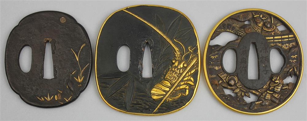 Appraisal: SOTEN TSUBA LATE TH TH CENTURY TOGETHER WITH TWO SIMILAR