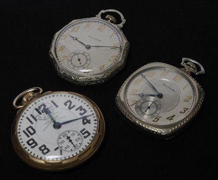 Appraisal: Three Waltham Pocket Watches