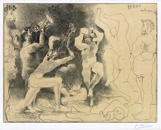 Appraisal: PABLO PICASSO Le Danse des Faunes Lithograph printed in black