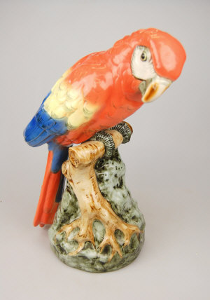 Appraisal: Royal Dux model of a parrot raised on a naturalistic