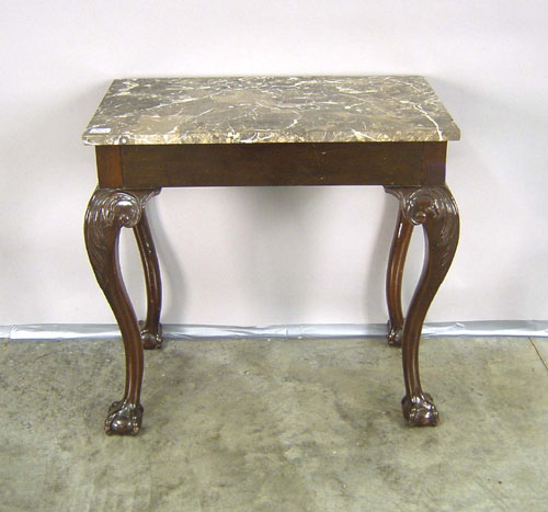 Appraisal: Chippendale style slab table h x d