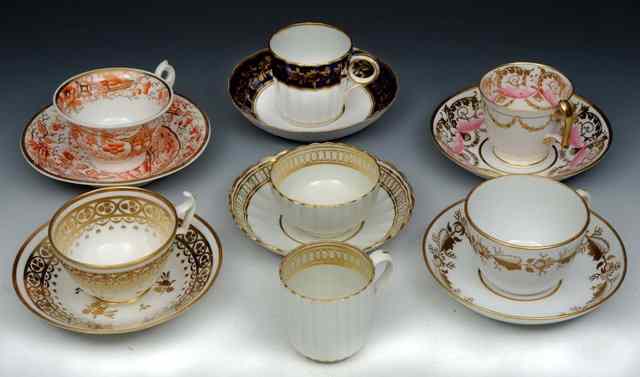 Appraisal: A SPODE PATTERN TEA CUP and saucer circa a porcelain