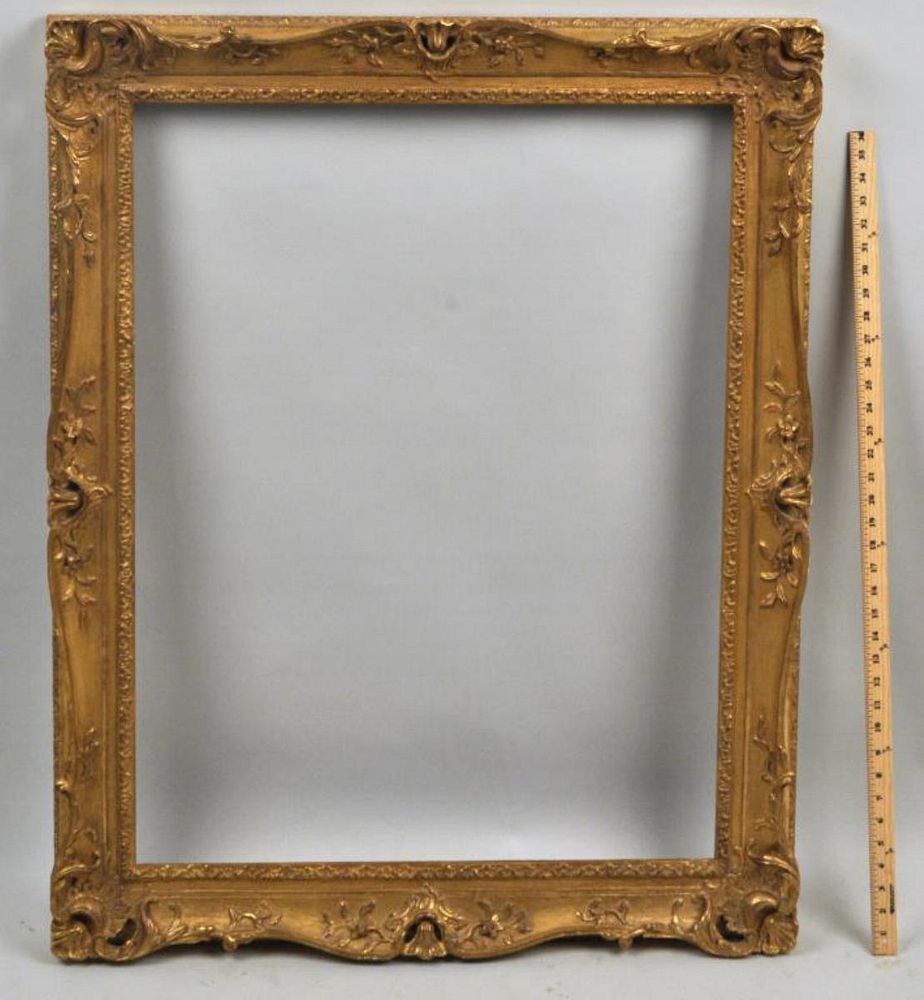 Appraisal: Carved Gilded Oak Frame Outer dimensions high wide inner dimensions