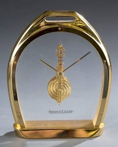 Appraisal: Jaeger-LeCoultre stirrup form clock A LeCoultre Swiss - Stirrup form