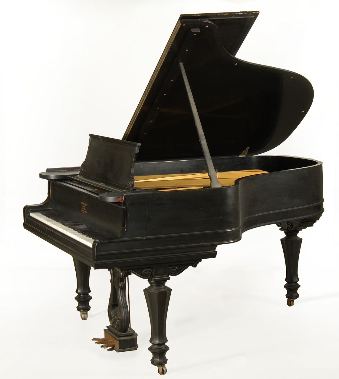 Appraisal: STEINWAY GRAND PIANO Circa With ebonized case Octagonal fluted legs