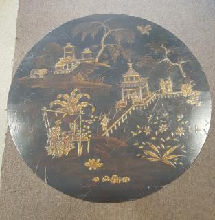 Appraisal: th C Tilt Top Chinoiserie Table Dimensions x in