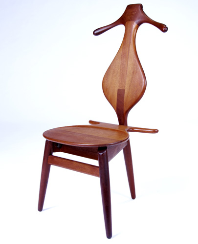 Appraisal: HANS WEGNER Teak Valet chair with lift-top seat x x