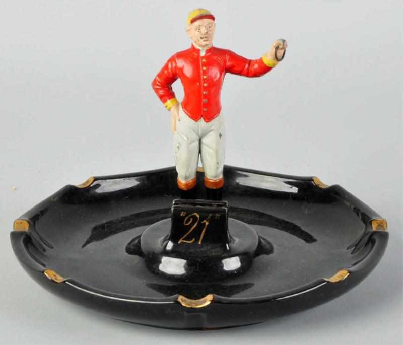 Appraisal: Lot of Bar Back Figural Advertising Includes ceramic ashtray Carstairs