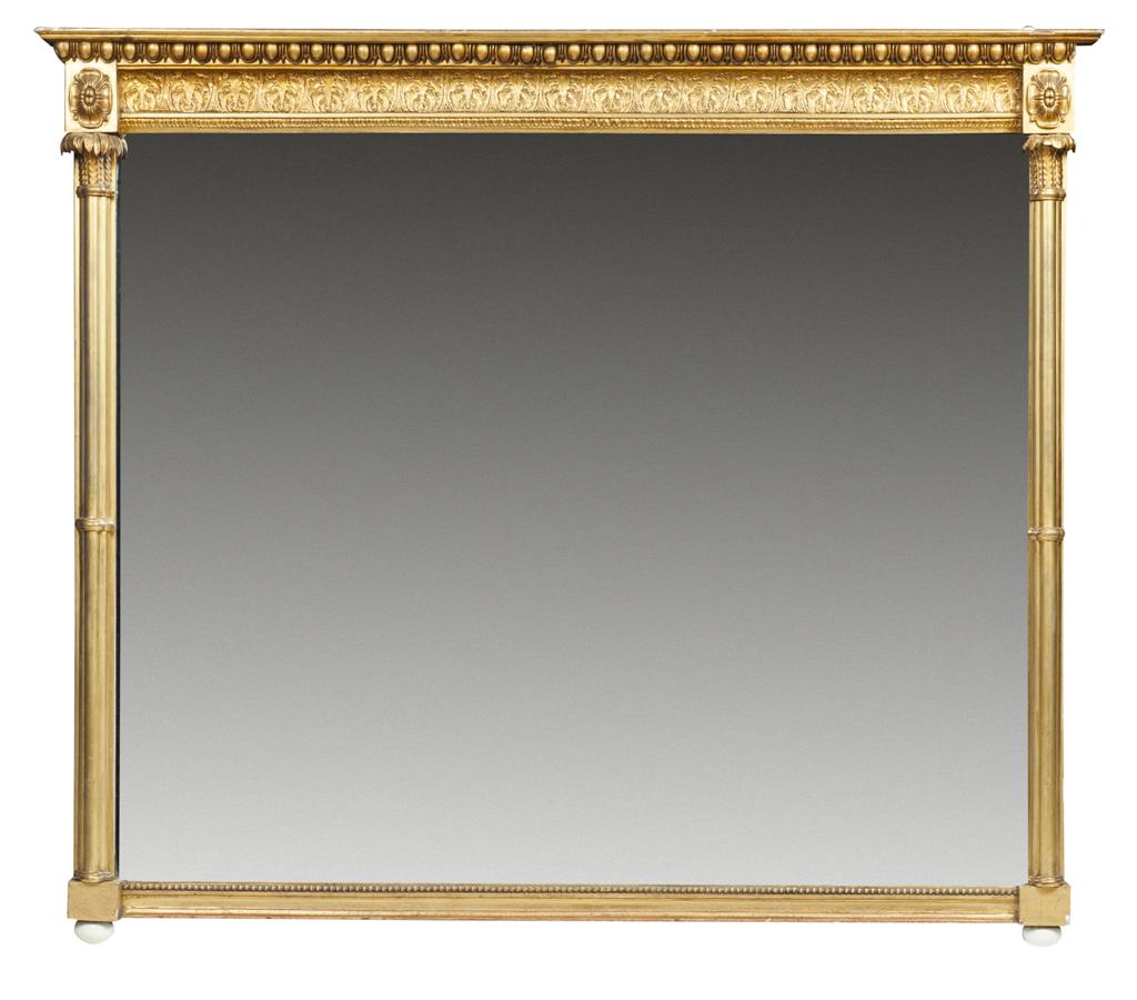 Appraisal: GEORGE IV GILTWOOD OVERMANTEL MIRROR CIRCA the egg and dart