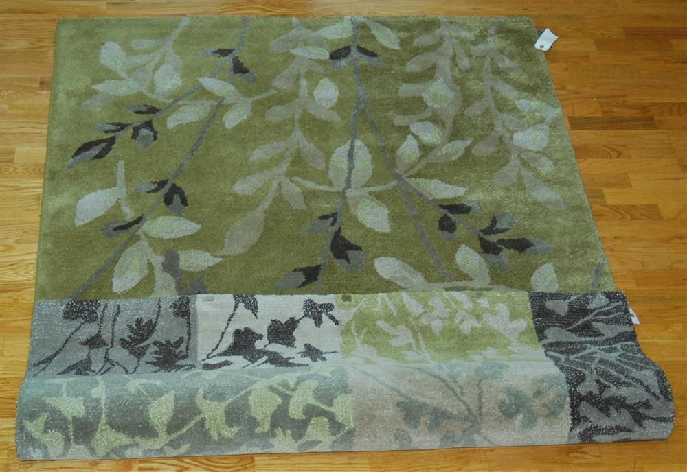 Appraisal: WHITAKER REVERSIBLE WOOL RUG one side having a leaf and