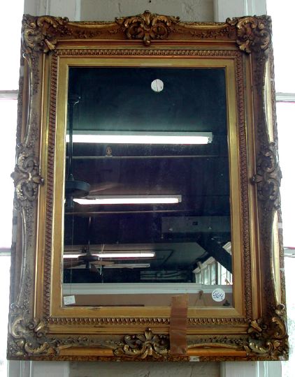 Appraisal: Good French Looking Glass in carved giltwood and plaster in