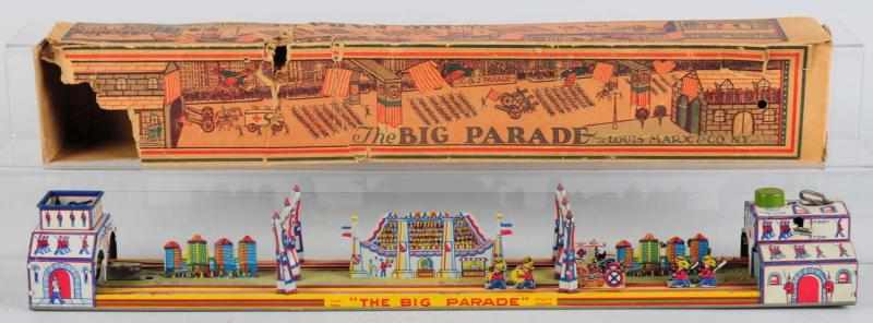 Appraisal: Tin Litho Marx Big Parade Wind-Up Toy American Working Toy