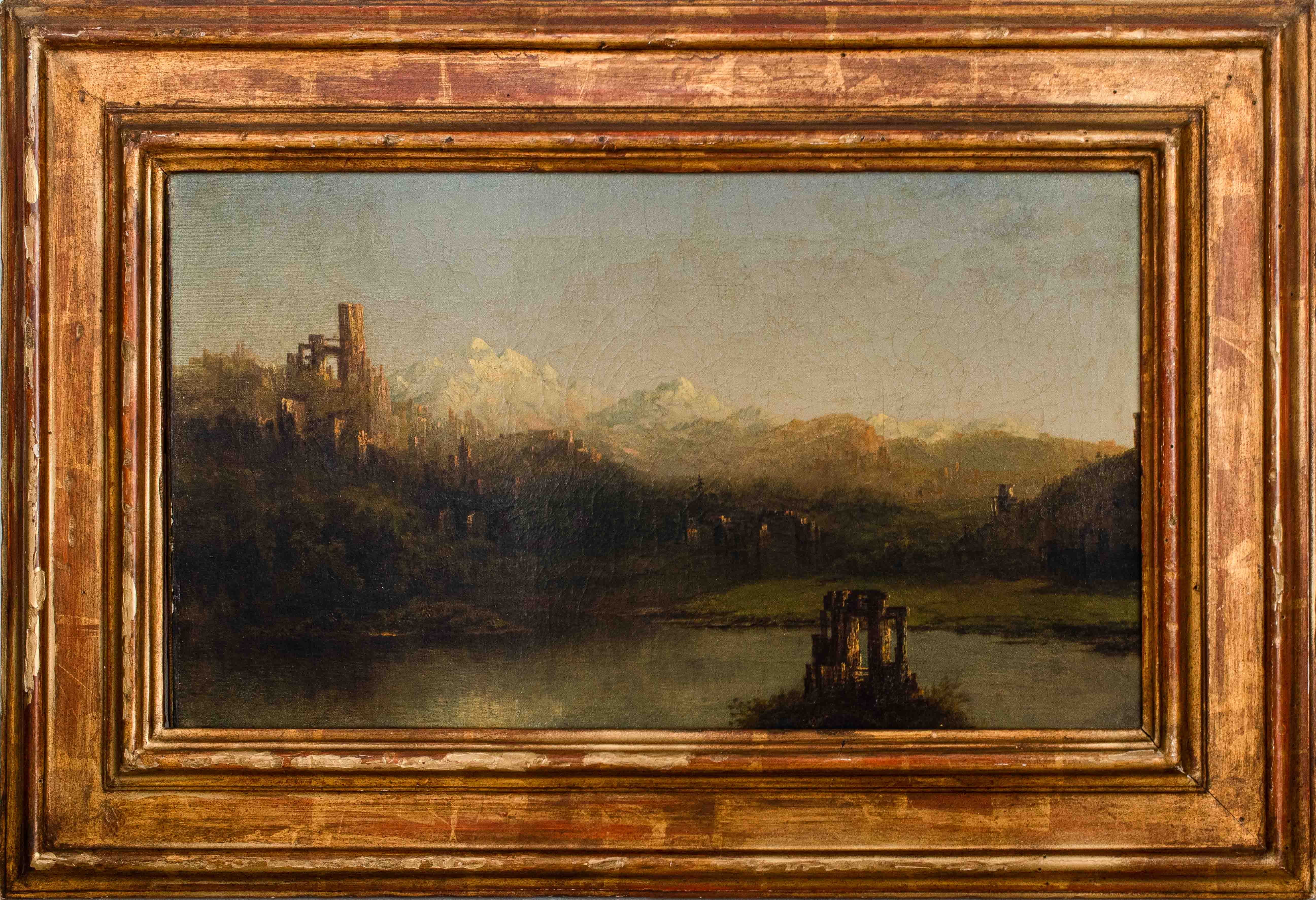 Appraisal: HENRY COLE ATTR OIL ON CANVAS MYTHICAL LANDSCAPE Henry Cole