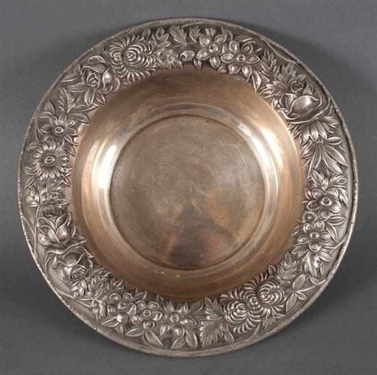 Appraisal: American repousse sterling silver bowl S Kirk Son Baltimore th