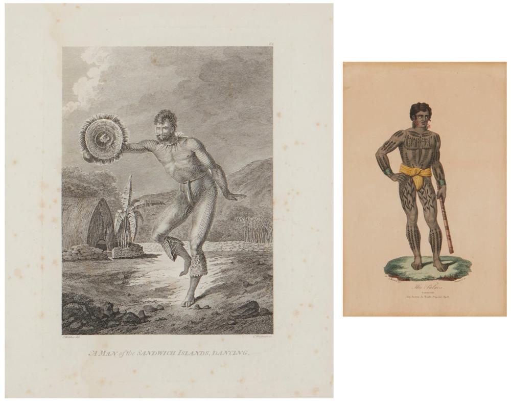 Appraisal: Continental School Two works Each Depiction of a South Sea