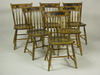 Appraisal: CHAIRS - Set of six thumb back Windsor dining chairs