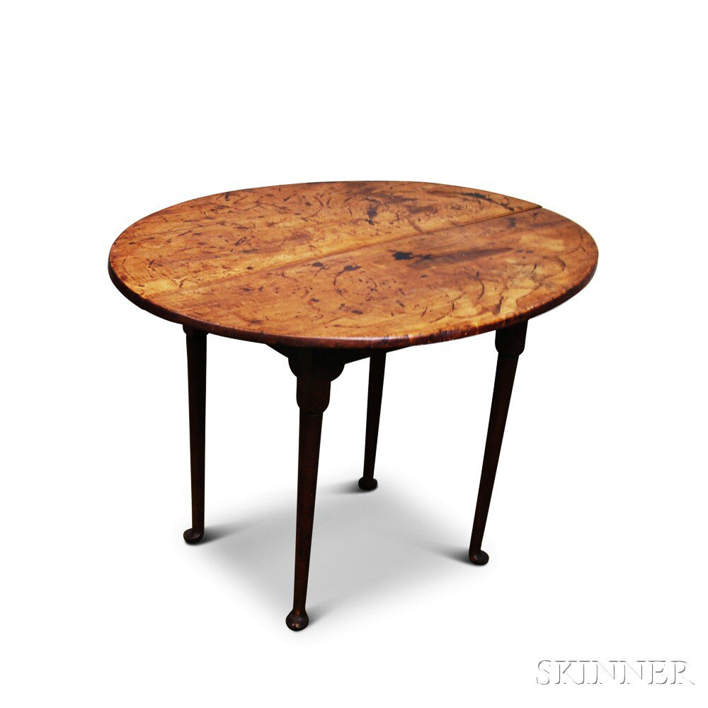 Appraisal: Queen Anne Maple Tea Table New England th century the