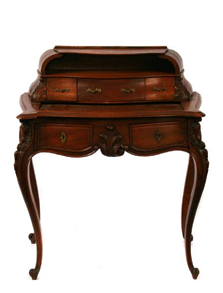 Appraisal: A Louis XV style walnut dressing table early th century