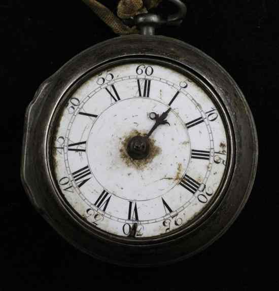 Appraisal: A George III silver pair cased keywind verge pocket watch