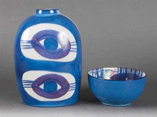 Appraisal: Royal Copenhagen porcelain vase in the ''Eye'' decoration by Inge-Lise