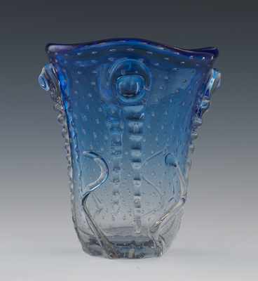 Appraisal: A th Century Glass Vase Apprx - H unsigned heavy