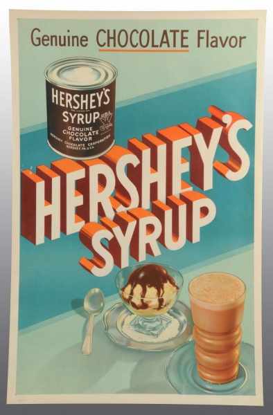 Appraisal: Hershey's Syrup Malt Shake Poster Description s Clean and bright