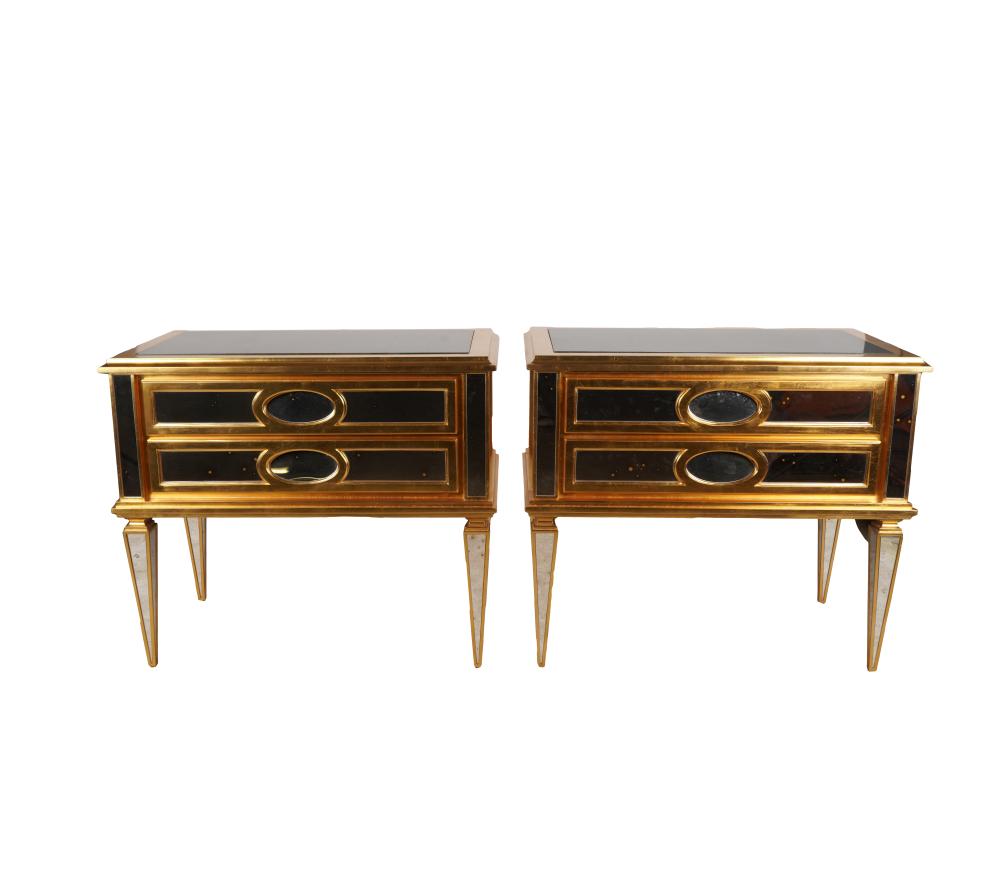 Appraisal: PAIR OF CHRISTOPHER GUY COMMODESstamped to underside each giltwood with