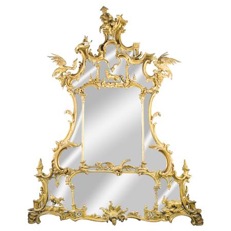 Appraisal: George III Style Gilt-Wood Overmantel Mirror Estimate -