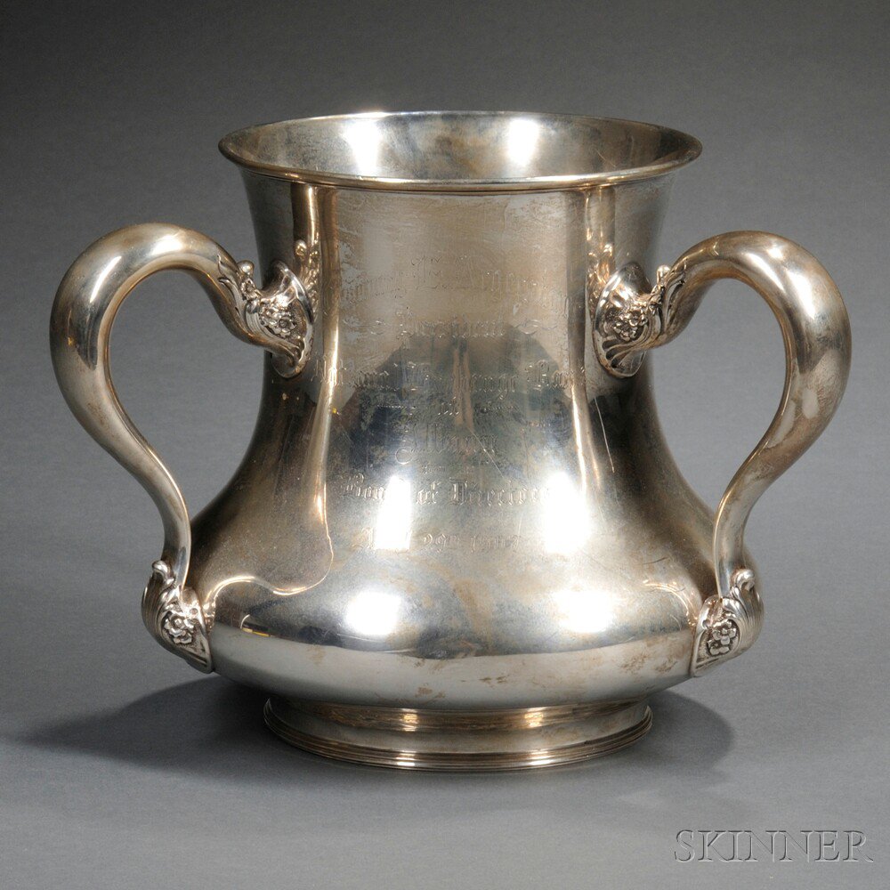 Appraisal: Whiting Sterling Silver Loving Cup New York with a presentation