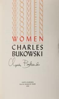 Appraisal: Bukowski Charles Women Santa Barbara CA Black Sparrow Press Signed