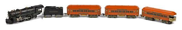 Appraisal: American Flyer wide gauge five-piece train set t American Flyer