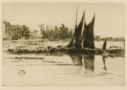 Appraisal: JAMES ABBOTT MCNEILL WHISTLER american - HURLINGHAM Etching and drypoint