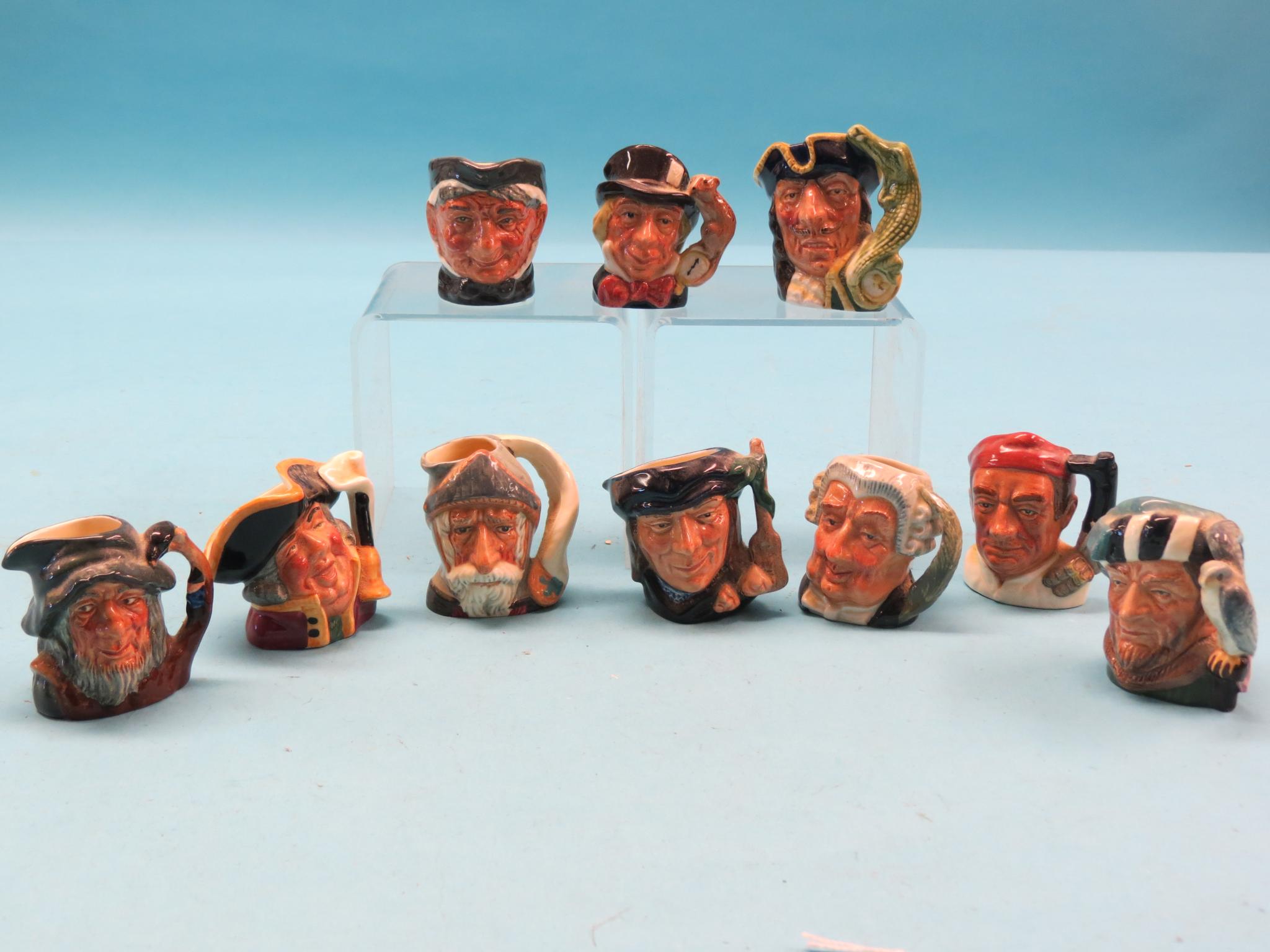 Appraisal: Ten various Royal Doulton miniature character jugs