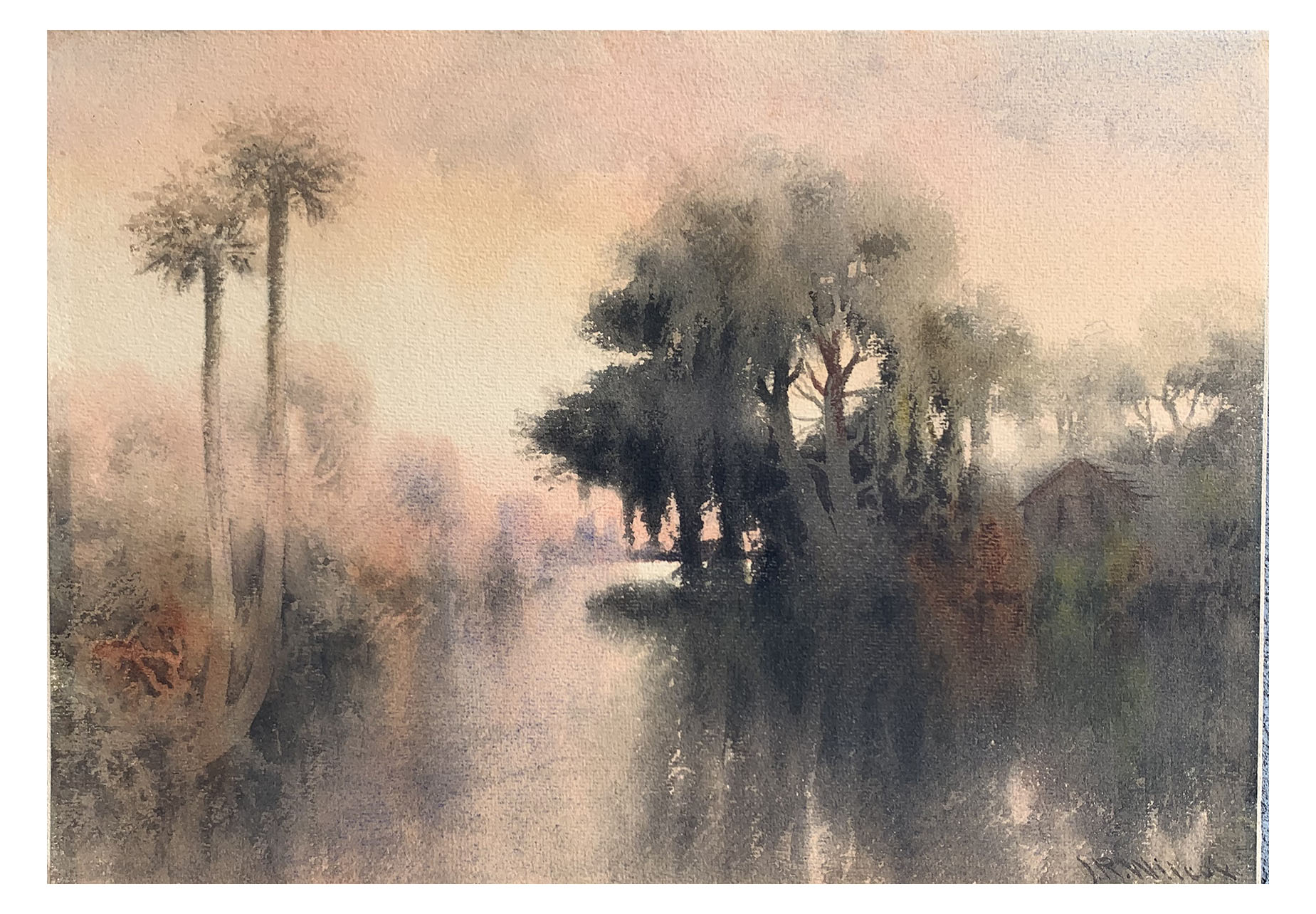 Appraisal: WILCOX J R American - Misty River Scene probably the