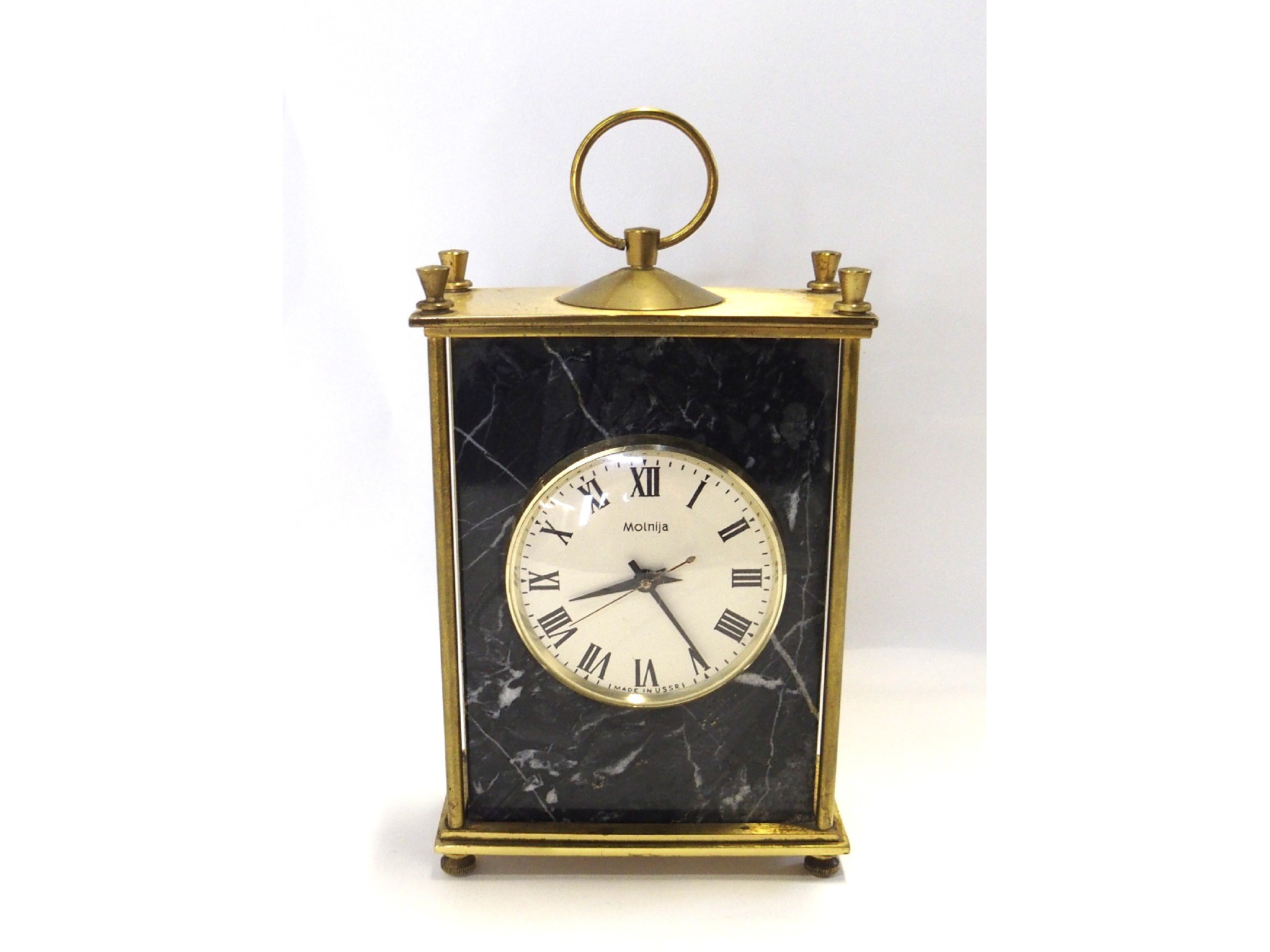 Appraisal: Molnija clock in marble case