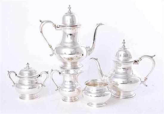 Appraisal: Wallace Exemplar pattern sterling tea and coffee service Queen Anne