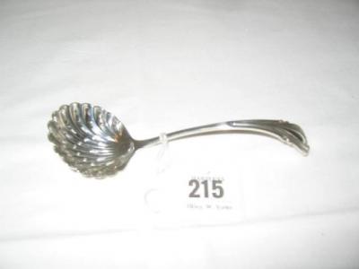 Appraisal: AN EDWARDIAN SUGAR SIFTER LADLE Albany pattern Birmingham long