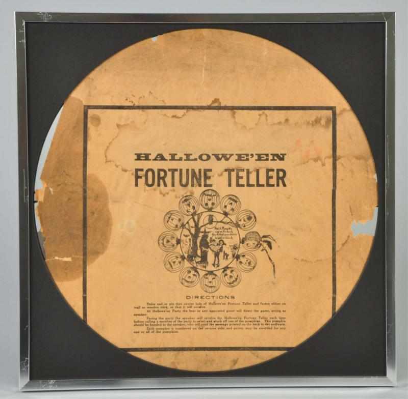 Appraisal: Halloween Fortune Teller Game Envelope Description Quite rare Depicts the