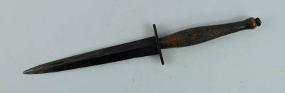 Appraisal: World War Fairbairn Sykes fighting knife broad arrow mark to