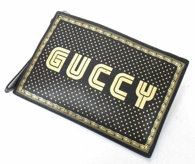 Appraisal: Gucci Sega pouch from the Spring collection in black leather