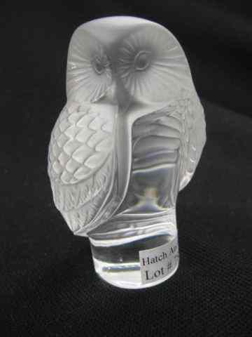 Appraisal: Lalique Crystal Figurine of an Owl frosted '' signed excellent