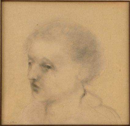 Appraisal: ROBERT NATKIN b PORTRAIT STUDY OF A YOUTH Graphite on