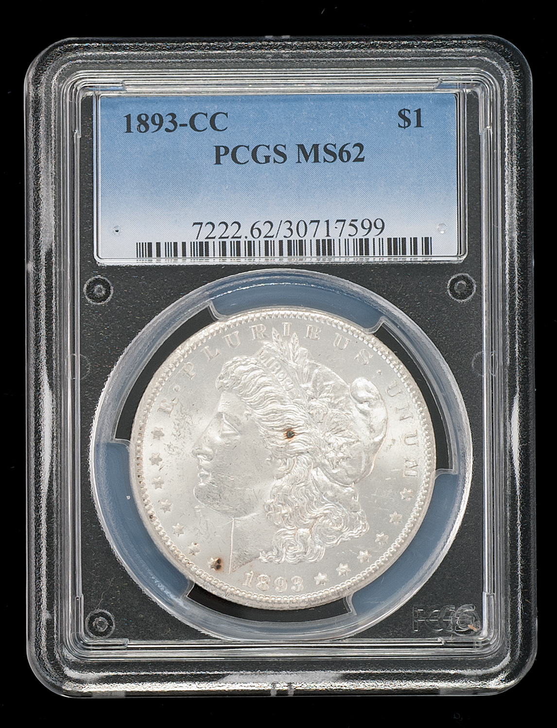 Appraisal: -CC U S MORGAN SILVER DOLLAR PCGS graded MS-