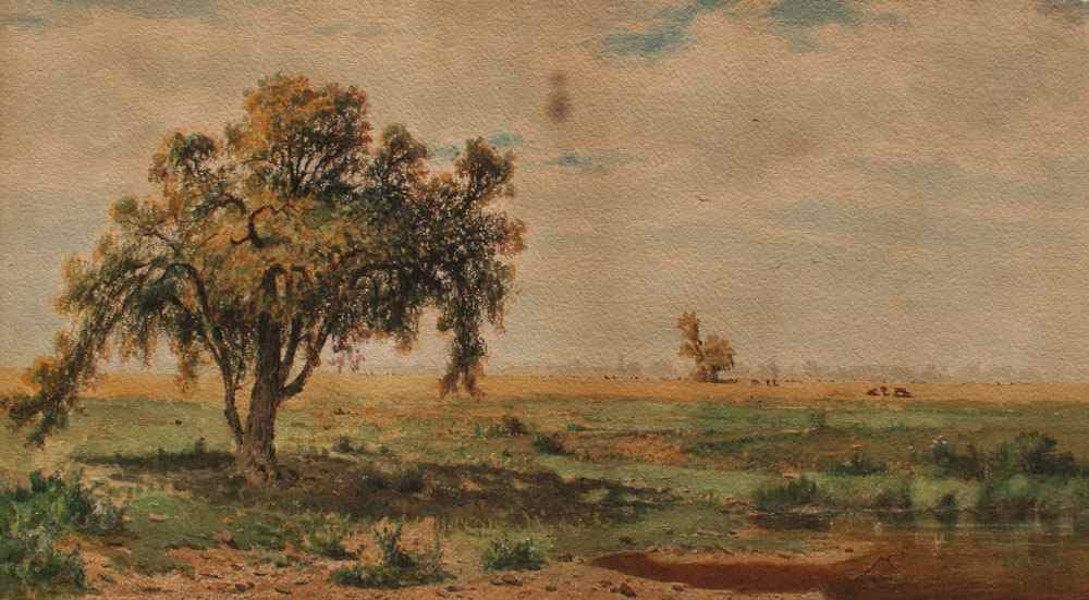 Appraisal: SANGSTER Amos W American - Pastoral Landscape With Cows Grazing