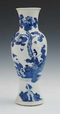 Appraisal: A Chinese Blue White Baluster Vase Of tapered form with