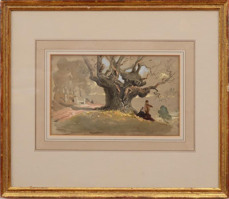 Appraisal: ROBERT TAYLOR PRITCHETT - THE GREAT TREE Watercolor with gouache