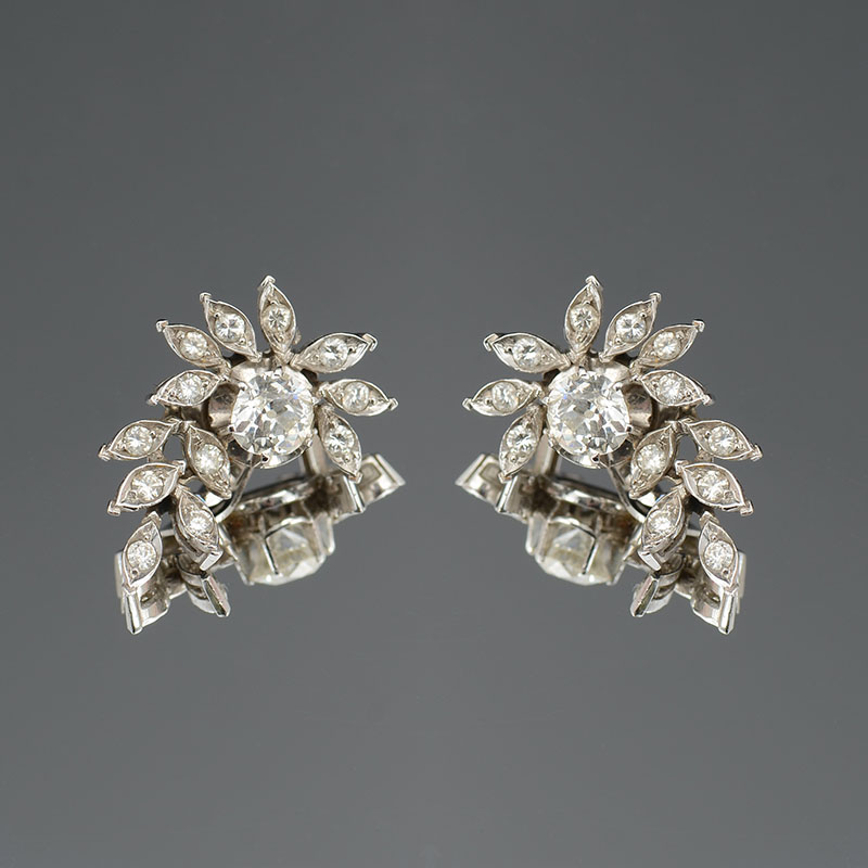 Appraisal: GORGEOUS K CTW DIAMOND EARRINGS K white gold earrings contain