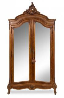 Appraisal: A Louis XV Style Walnut Armoire Height x width x