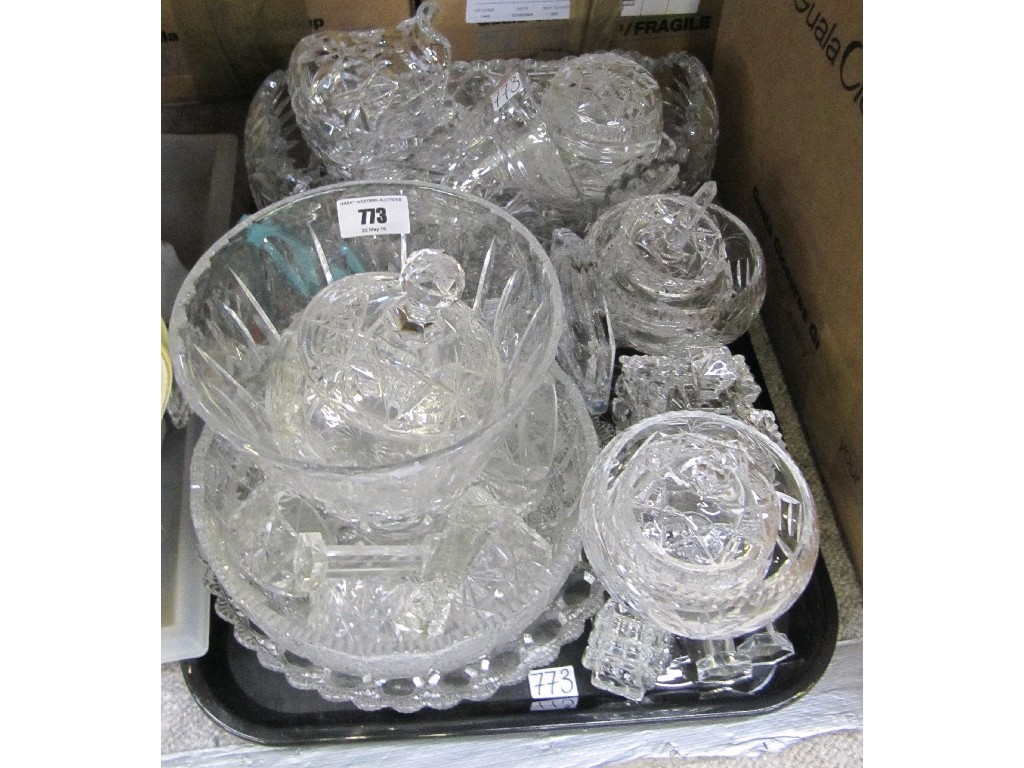 Appraisal: Tray lot of crystal glass wares