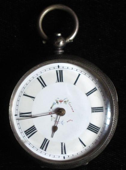 Appraisal: Silver case open face pocket watchGerman th century